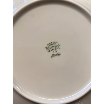 SERVIZIO PIATTI 12 pers CERAMICA BIANCA Richard Ginori C3 TESA RIGHE VERDI '60