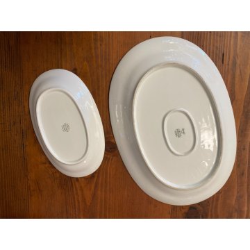 SERVIZIO PIATTI 12 pers CERAMICA BIANCA Richard Ginori C3 TESA RIGHE VERDI '60