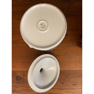 SERVIZIO PIATTI 12 pers CERAMICA BIANCA Richard Ginori C3 TESA RIGHE VERDI '60