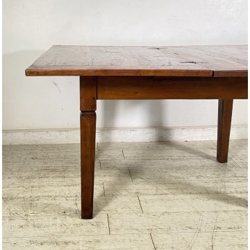 ANTICO TAVOLO PRANZO ALLUNGABILE A LIBRO TABLE LEGNO NOCE EPOCA 1800 SALOTTO