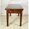 ANTICO TAVOLO PRANZO ALLUNGABILE A LIBRO TABLE LEGNO NOCE EPOCA 1800 SALOTTO