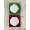 COPPIA LAMPADA PARETE VETRO MURANO DUE Gio S P-PL 40 BIANCO SATINATO ROSSO VERDE