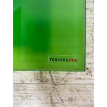 COPPIA LAMPADA PARETE VETRO MURANO DUE Gio S P-PL 40 BIANCO SATINATO ROSSO VERDE