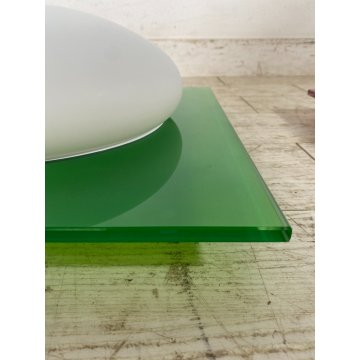 COPPIA LAMPADA PARETE VETRO MURANO DUE Gio S P-PL 40 BIANCO SATINATO ROSSO VERDE