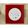 COPPIA LAMPADA PARETE VETRO MURANO DUE Gio S P-PL 40 BIANCO SATINATO ROSSO VERDE