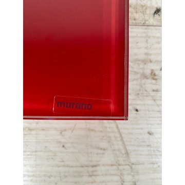 COPPIA LAMPADA PARETE VETRO MURANO DUE Gio S P-PL 40 BIANCO SATINATO ROSSO VERDE