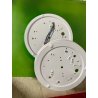 COPPIA LAMPADA PARETE VETRO MURANO DUE Gio S P-PL 40 BIANCO SATINATO ROSSO VERDE