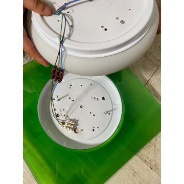 COPPIA LAMPADA PARETE VETRO MURANO DUE Gio S P-PL 40 BIANCO SATINATO ROSSO VERDE