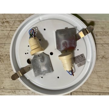 COPPIA LAMPADA PARETE VETRO MURANO DUE Gio S P-PL 40 BIANCO SATINATO ROSSO VERDE
