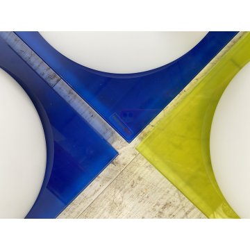 LOTTO 7 LAMPADA PLAFONIERA PARETE VETRO MURANO DUE Gio S P-PL 30 BIANCO SATINATO