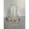 PARALUME a CAMPANA TULIPANO VETRO SATINATO DECORO PASTA di VETRO PRIMA META '900