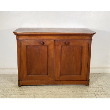 ANTICA CREDENZA CAPPUCCINA 1800 LEGNO NOCE CREDENZINA CUCINA EPOCA DISPENSA
