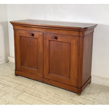 ANTICA CREDENZA CAPPUCCINA 1800 LEGNO NOCE CREDENZINA CUCINA EPOCA DISPENSA