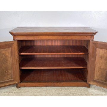 ANTICA CREDENZA CAPPUCCINA 1800 LEGNO NOCE CREDENZINA CUCINA EPOCA DISPENSA
