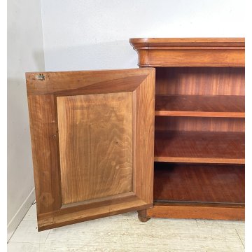 ANTICA CREDENZA CAPPUCCINA 1800 LEGNO NOCE CREDENZINA CUCINA EPOCA DISPENSA