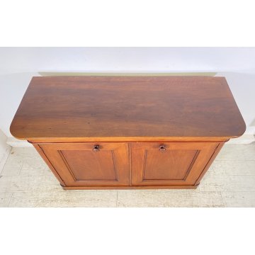ANTICA CREDENZA CAPPUCCINA 1800 LEGNO NOCE CREDENZINA CUCINA EPOCA DISPENSA