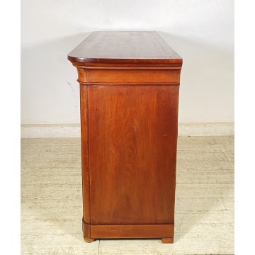 ANTICA CREDENZA CAPPUCCINA 1800 LEGNO NOCE CREDENZINA CUCINA EPOCA DISPENSA