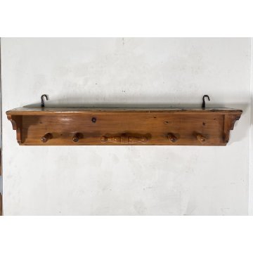 APPENDIABITI PARETE RUSTICO LEGNO MIDCENTURY ITALY ANNI 40 ATTACCAPANNI ENTRATA