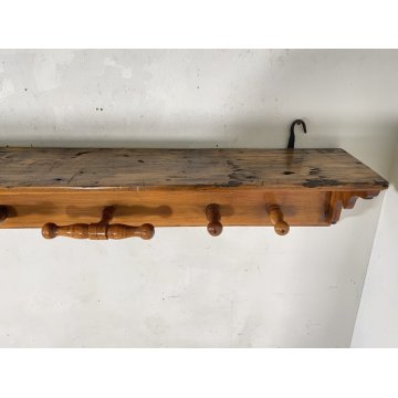 APPENDIABITI PARETE RUSTICO LEGNO MIDCENTURY ITALY ANNI 40 ATTACCAPANNI ENTRATA