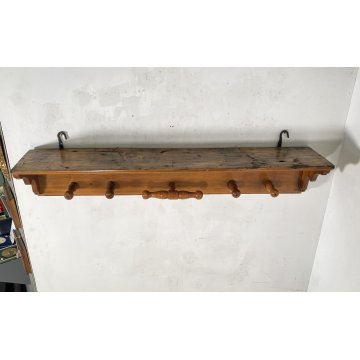 APPENDIABITI PARETE RUSTICO LEGNO MIDCENTURY ITALY ANNI 40 ATTACCAPANNI ENTRATA