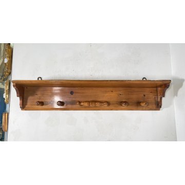APPENDIABITI PARETE RUSTICO LEGNO MIDCENTURY ITALY ANNI 40 ATTACCAPANNI ENTRATA