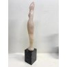 SCULTURA TUTTOTONDO FIGURA FEMMINILE ASTRATTA NUDO DONNA MARMO ROSA ONICE 66cm/h
