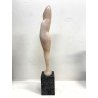 SCULTURA TUTTOTONDO FIGURA FEMMINILE ASTRATTA NUDO DONNA MARMO ROSA ONICE 66cm/h