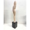 SCULTURA TUTTOTONDO FIGURA FEMMINILE ASTRATTA NUDO DONNA MARMO ROSA ONICE 66cm/h