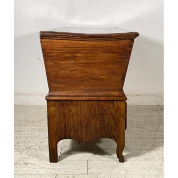 ANTICA MADIA RIBALTA PANCA LEGNO ROVERE 1800 1 CASSETTO MOBILE CASSAPANCA EPOCA