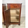 ANTICA COPPIA COMODINO STILE CARLO X LEGNO NOCE FINE 1800 CASSETTO ANTA