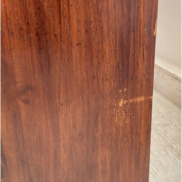 ANTICA COPPIA COMODINO STILE CARLO X LEGNO NOCE FINE 1800 CASSETTO ANTA