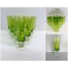 SET 10 CALICI CILINDRICI VETRO MURANO VERDE ACIDO BICCHIERI VINTAGE DESIGN '70s