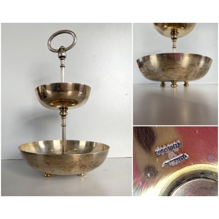 PICCOLA ALZATA Christofle COLL-GALLIA METALLO ARGENTATO VINTAGE '50 ø 18x30cm/h