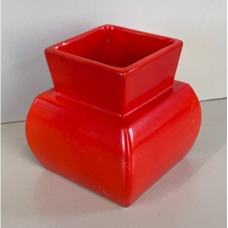 VASO CERAMICA RICHARD GINORI S.CRISTOFORO GARIBOLDI ANNI 50 ROSSO FUOCO VINTAGE