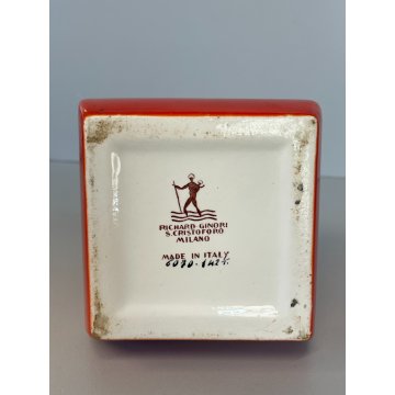 VASO CERAMICA RICHARD GINORI S.CRISTOFORO GARIBOLDI ANNI 50 ROSSO FUOCO VINTAGE
