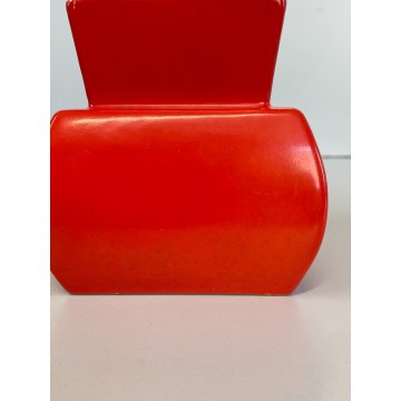 VASO CERAMICA RICHARD GINORI S.CRISTOFORO GARIBOLDI ANNI 50 ROSSO FUOCO VINTAGE