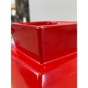 VASO CERAMICA RICHARD GINORI S.CRISTOFORO GARIBOLDI ANNI 50 ROSSO FUOCO VINTAGE