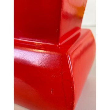 VASO CERAMICA RICHARD GINORI S.CRISTOFORO GARIBOLDI ANNI 50 ROSSO FUOCO VINTAGE