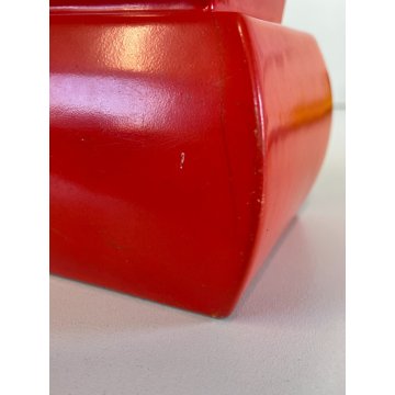VASO CERAMICA RICHARD GINORI S.CRISTOFORO GARIBOLDI ANNI 50 ROSSO FUOCO VINTAGE