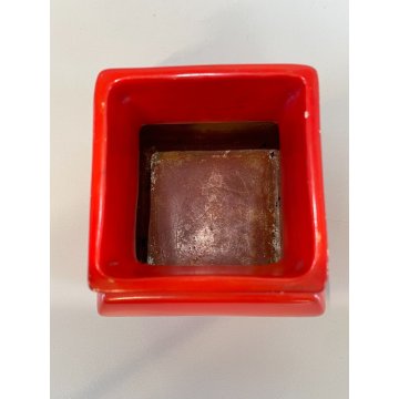 VASO CERAMICA RICHARD GINORI S.CRISTOFORO GARIBOLDI ANNI 50 ROSSO FUOCO VINTAGE