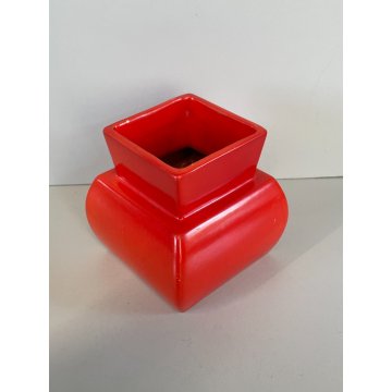 VASO CERAMICA RICHARD GINORI S.CRISTOFORO GARIBOLDI ANNI 50 ROSSO FUOCO VINTAGE