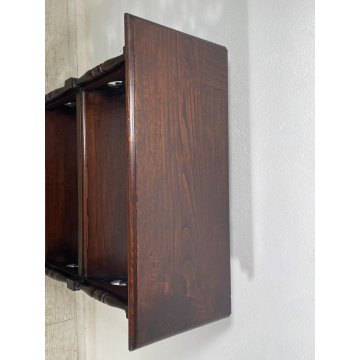 ANTICA ETAGERE LEGNO DI CASTAGNO 4 MENSOLE EPOCA '900 LIBRERIA SCOLPITA TORNITA