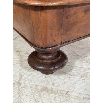 COPPIA ANTICO COMODINO UMBERTINO epoca 1900 LEGNO NOCE RADICA Old Nightstands