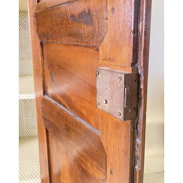 ANTICO PICCOLO ARMADIO DOPPIO CORPO PIEMONTESE GUARDAROBA 800 LEGNO NOCE 2 ANTE