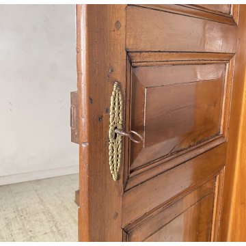 ANTICO PICCOLO ARMADIO DOPPIO CORPO PIEMONTESE GUARDAROBA 800 LEGNO NOCE 2 ANTE
