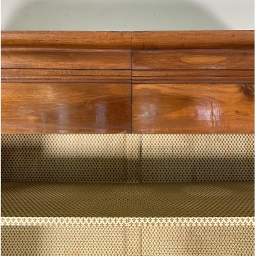 ANTICO PICCOLO ARMADIO DOPPIO CORPO PIEMONTESE GUARDAROBA 800 LEGNO NOCE 2 ANTE