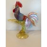 GRANDE FIGURA GALLO VETRO MURANO Paolo Venini POLICROMO ROOSTER 35cm MID-CENTURY