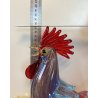 GRANDE FIGURA GALLO VETRO MURANO Paolo Venini POLICROMO ROOSTER 35cm MID-CENTURY