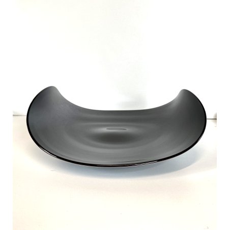PIATTO VETRO SOFFIATO MURANO DESIGN Venini VASSOIO NERO BIANCO 36x26x10cm/h '84