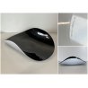 PIATTO VETRO SOFFIATO MURANO DESIGN Venini VASSOIO NERO BIANCO 36x26x10cm/h '84